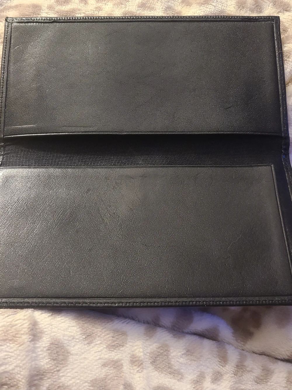 Brahmin Black Leather Wallet with Brown Croc-Trim